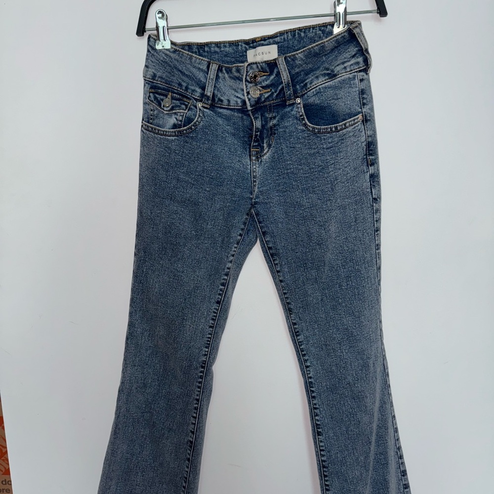PacSun Flare Blue Denim Low Rise Bootcut Jeans